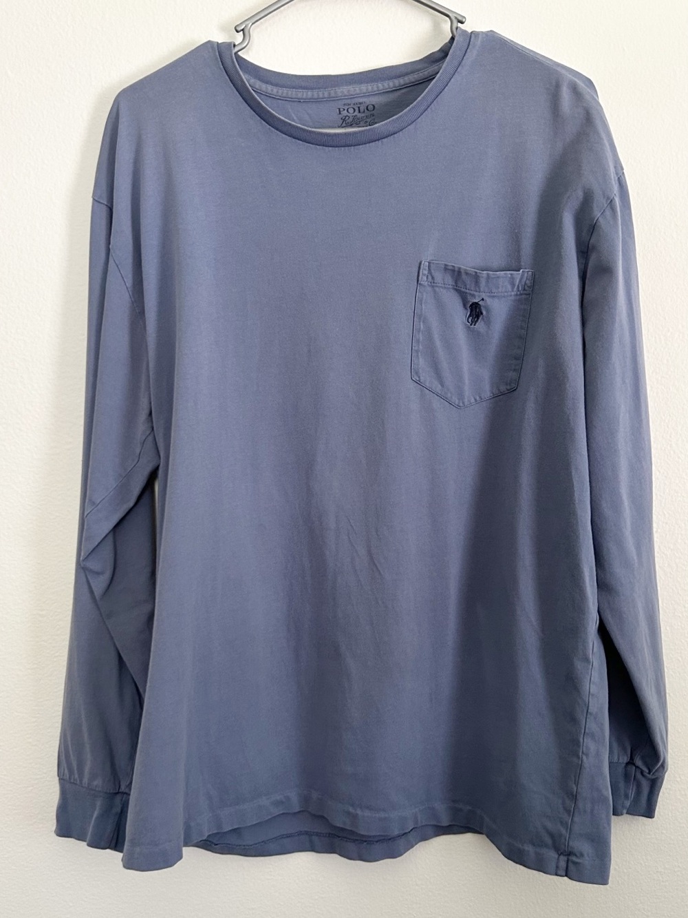 Polo by Ralph Lauren Long-Sleeve Pocket Tee — Dusty Blue